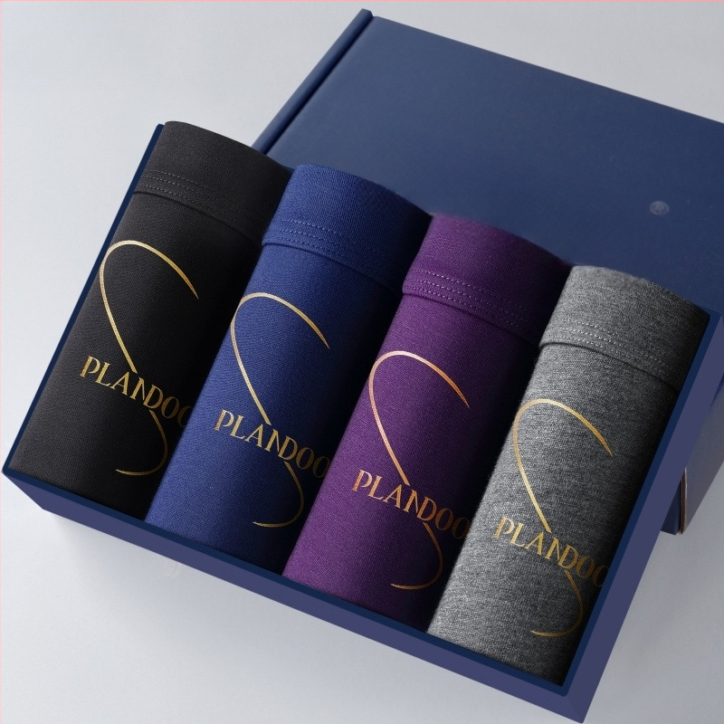 Vyrų antibakteriniai medvilniniai bokseriai su vidutinio aukščio liemeniu, 90–95% medvilnės