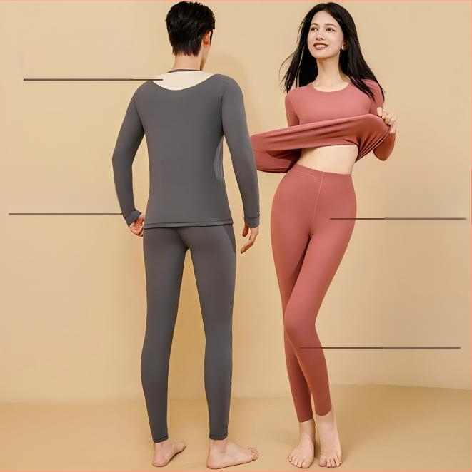 Unisex terminis komplektas iš Down Silk, be siūlių, apvali kaklo, ilgos rankovės, storis 251-300 g/m2, tinka kaip pagrindinis sluoksnis arba išorinis drabužis