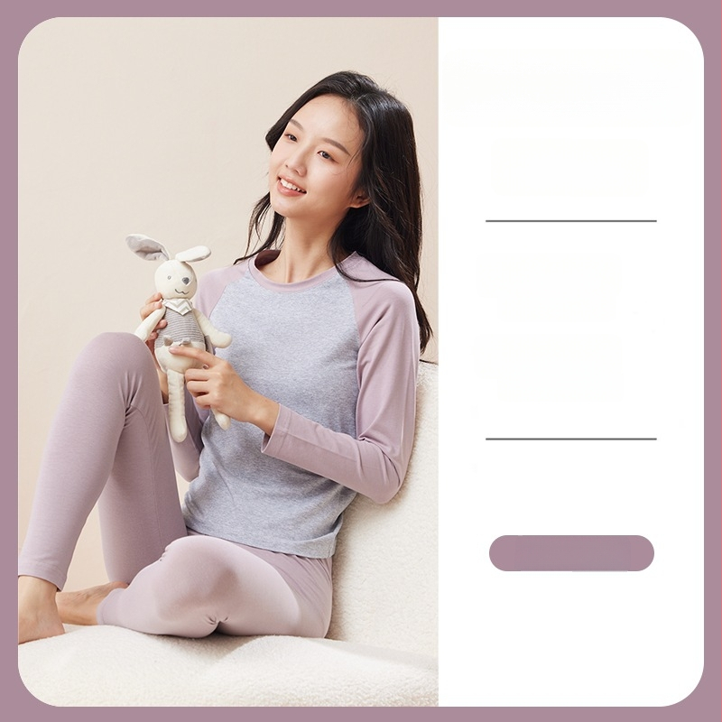 Dvipusis šilumos komplektas paauglių mergaitėms: viršus su apvaliu kaklu ir ilgomis rankovėmis + kelnės, viduje pūkuota flisa, fliso audinys, storis 181–200 g/m²