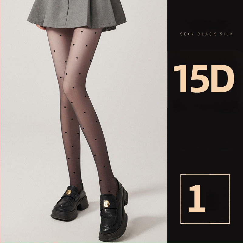 Șosete pentru femei cu model cu buline și fundă, ultra-subțiri, denier 0D, poliester 50-70%, anti-snag și absorbția transpirației