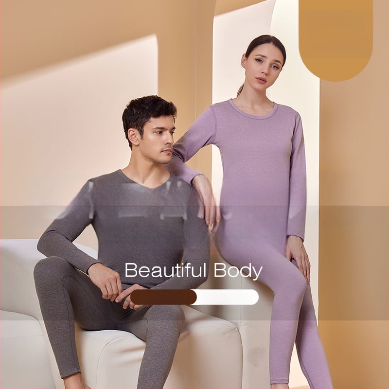 Unisex terminis apatinių drabužių komplektas baziniam sluoksniui — kvėpuojantis, kūno formavimas, elastingumas, išlaiko šilumą, be siūlių, poliesterio pluoštas 201–250 g/m²