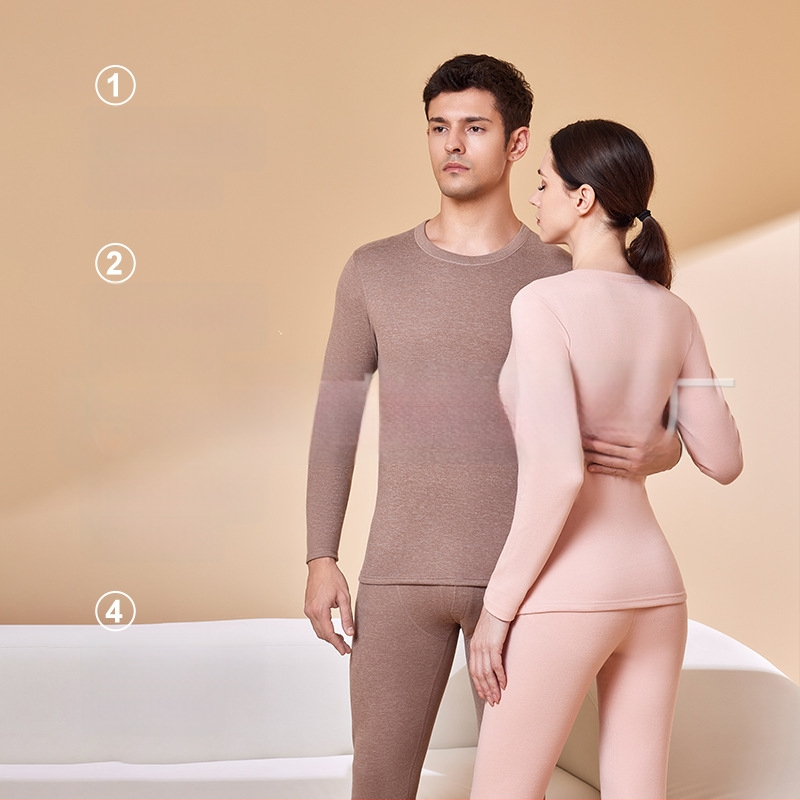 Unisex terminis apatinių drabužių komplektas baziniam sluoksniui — kvėpuojantis, kūno formavimas, elastingumas, išlaiko šilumą, be siūlių, poliesterio pluoštas 201–250 g/m²