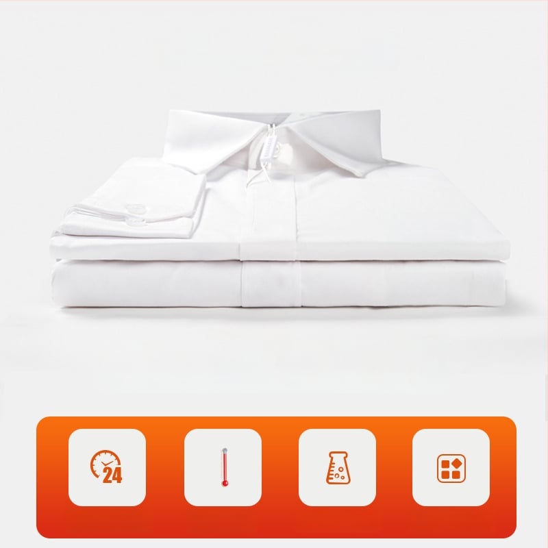 Fleece-alapú béléssel ellátott hosszú ujjú ing, pamut-poliészter keverék, szűk fazon, V-nyakú gallér, professzionális munkaruházat