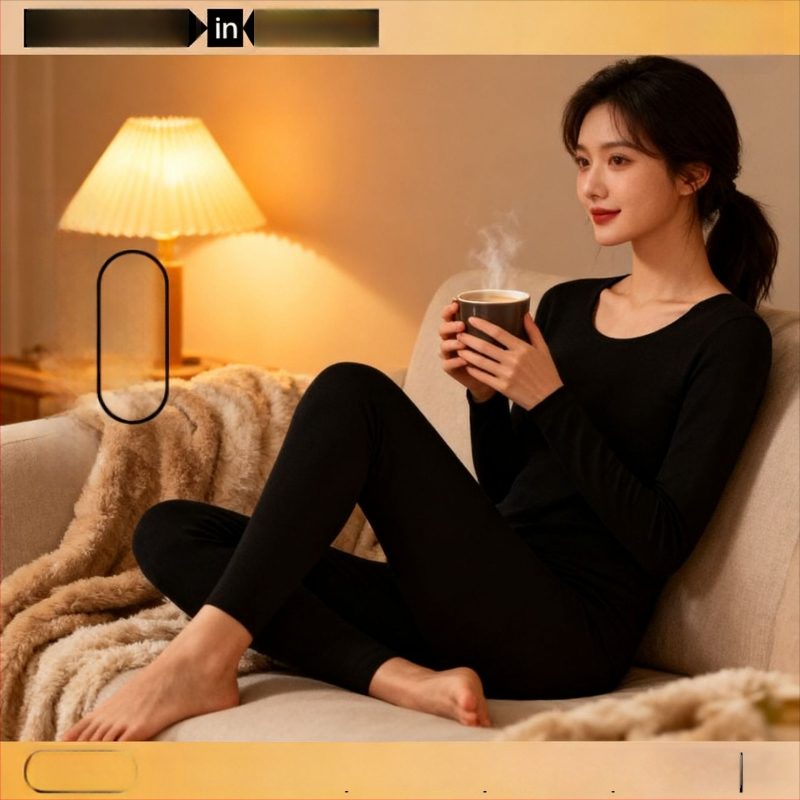 Unisex kasmyro terminis apatinis komplektas – fliso pamušalas, antibakterinis ir šildojošas; dviejų sluoksnių be siūlių viršūnė su apvaliu kaklu ir ilgomis rankovėmis, kelnės