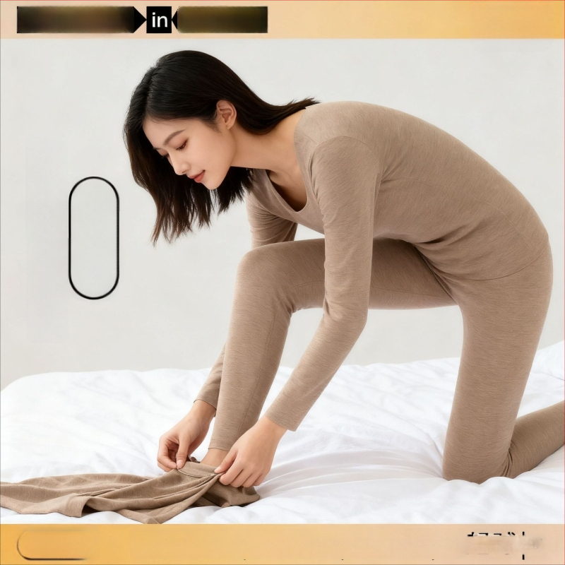 Unisex kasmyro terminis apatinis komplektas – fliso pamušalas, antibakterinis ir šildojošas; dviejų sluoksnių be siūlių viršūnė su apvaliu kaklu ir ilgomis rankovėmis, kelnės