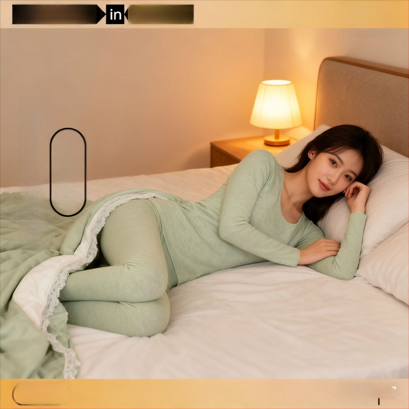 Unisex kasmyro terminis apatinis komplektas – fliso pamušalas, antibakterinis ir šildojošas; dviejų sluoksnių be siūlių viršūnė su apvaliu kaklu ir ilgomis rankovėmis, kelnės