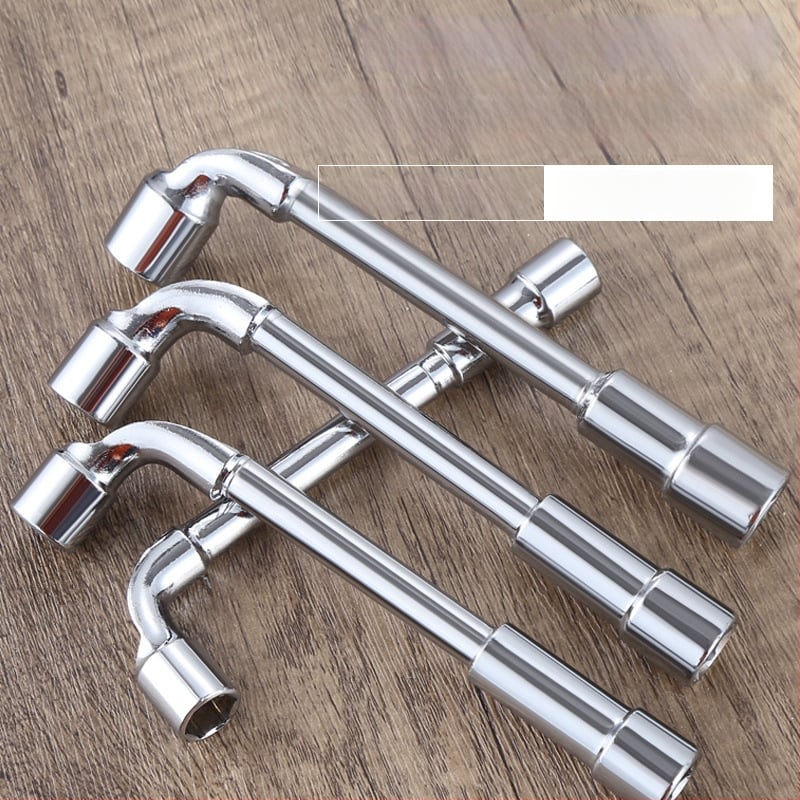 Bangli L-образен гнездо-гаечен ключ с 7-образен двоен глава дизайн, външен шестостен, 45# стомана, Allen ключ