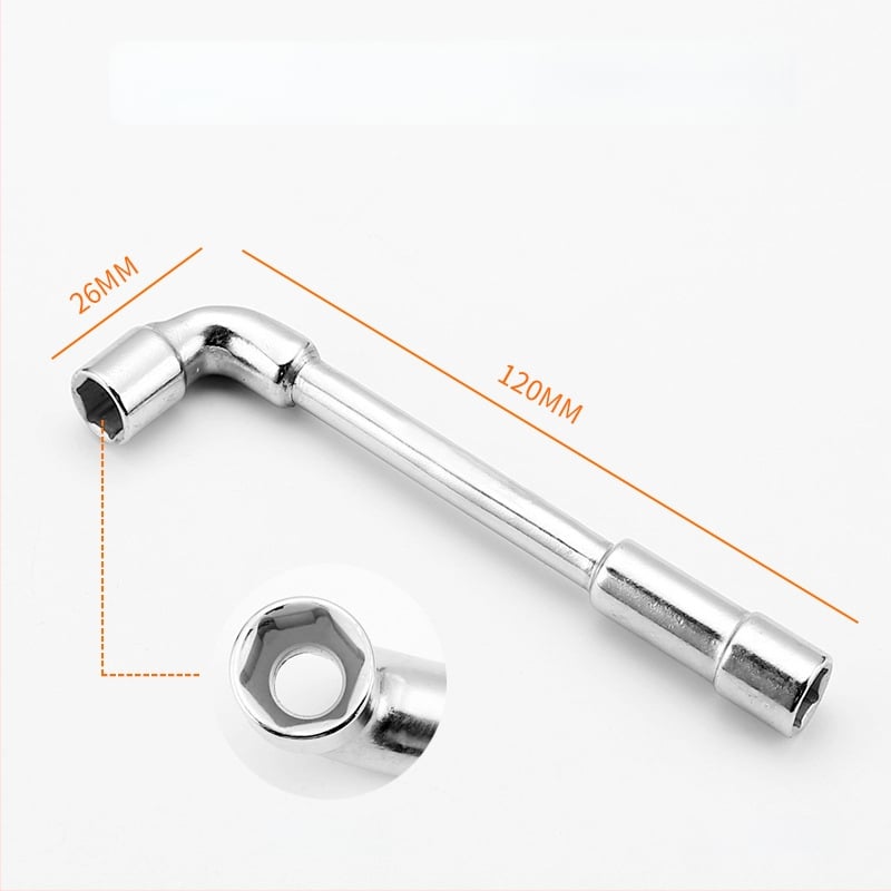 Bangli L-образен гнездо-гаечен ключ с 7-образен двоен глава дизайн, външен шестостен, 45# стомана, Allen ключ