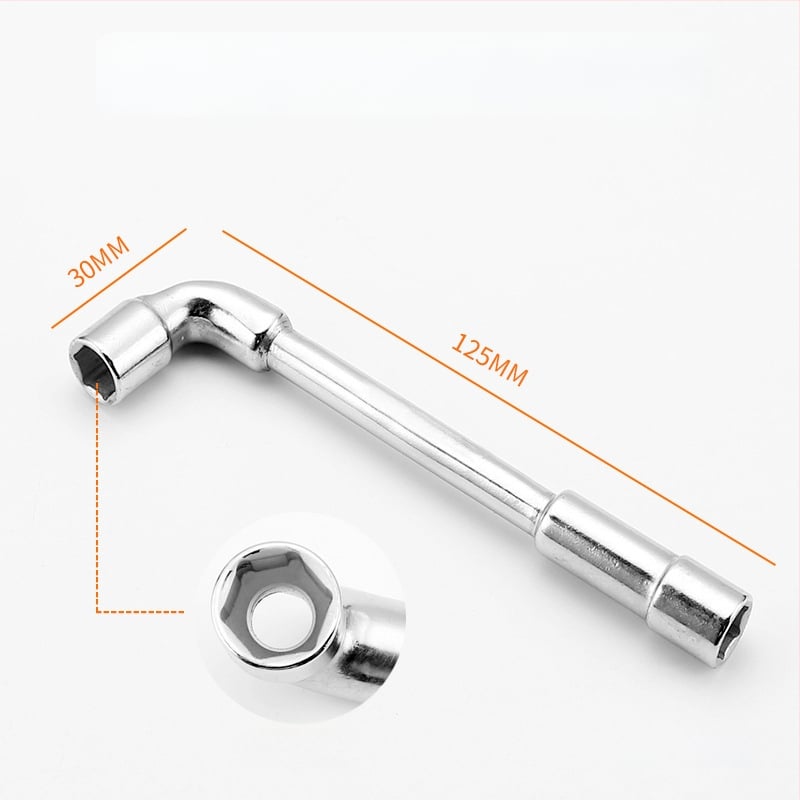Bangli L-образен гнездо-гаечен ключ с 7-образен двоен глава дизайн, външен шестостен, 45# стомана, Allen ключ