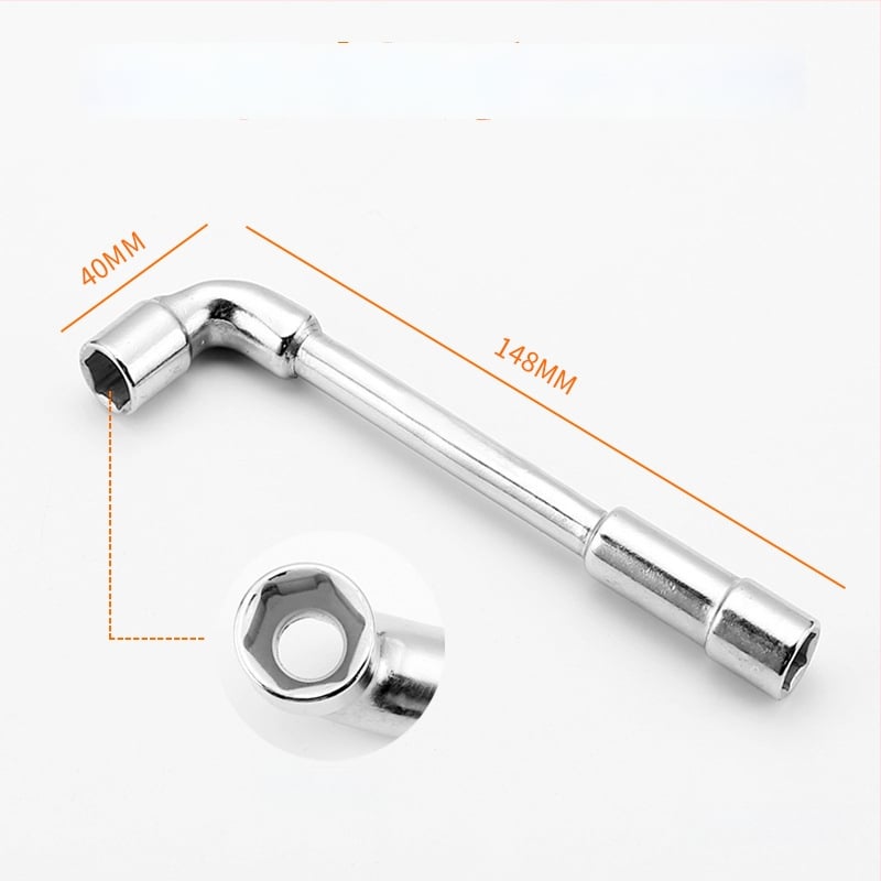 Bangli L-образен гнездо-гаечен ключ с 7-образен двоен глава дизайн, външен шестостен, 45# стомана, Allen ключ