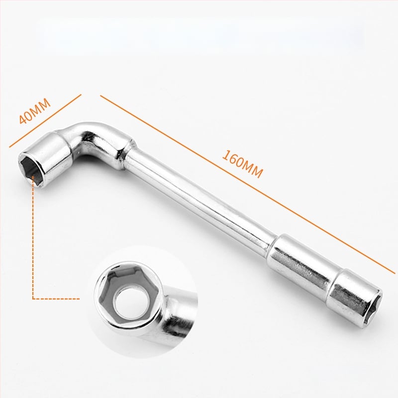 Bangli L-образен гнездо-гаечен ключ с 7-образен двоен глава дизайн, външен шестостен, 45# стомана, Allen ключ