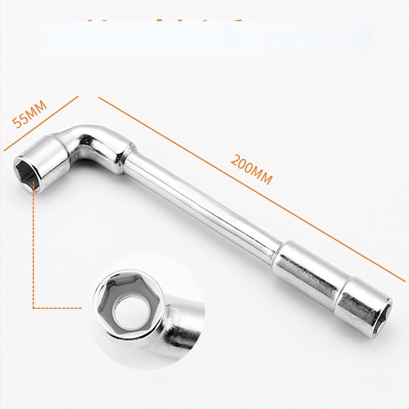 Bangli L-образен гнездо-гаечен ключ с 7-образен двоен глава дизайн, външен шестостен, 45# стомана, Allen ключ