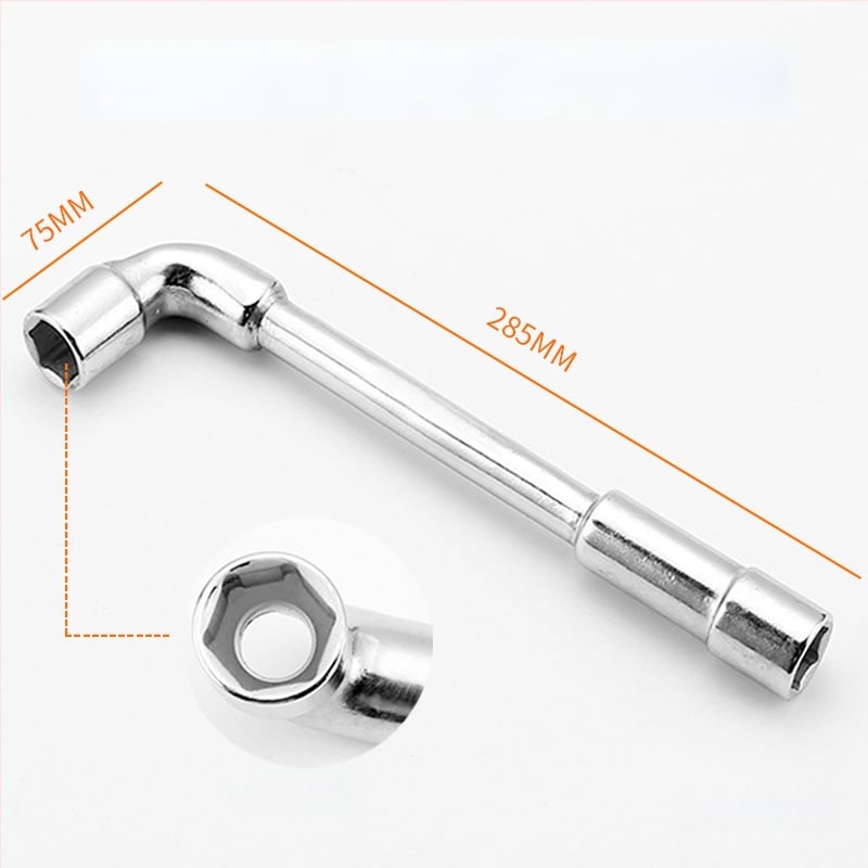 Bangli L-образен гнездо-гаечен ключ с 7-образен двоен глава дизайн, външен шестостен, 45# стомана, Allen ключ