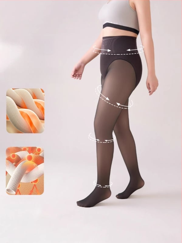 Zeķubikses ar flīsu ododu, neilona 70-80%, Spandex <30%, vienkrāsainas, siltas