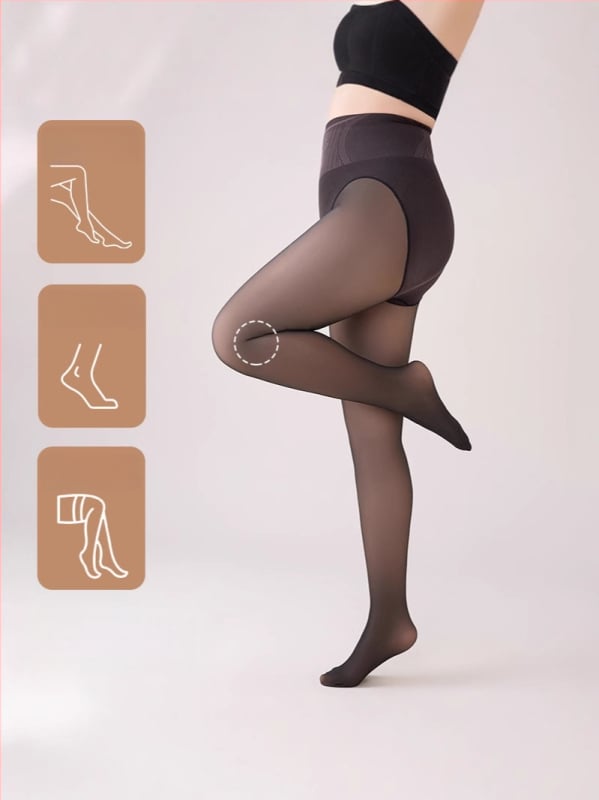 Zeķubikses ar flīsu ododu, neilona 70-80%, Spandex <30%, vienkrāsainas, siltas