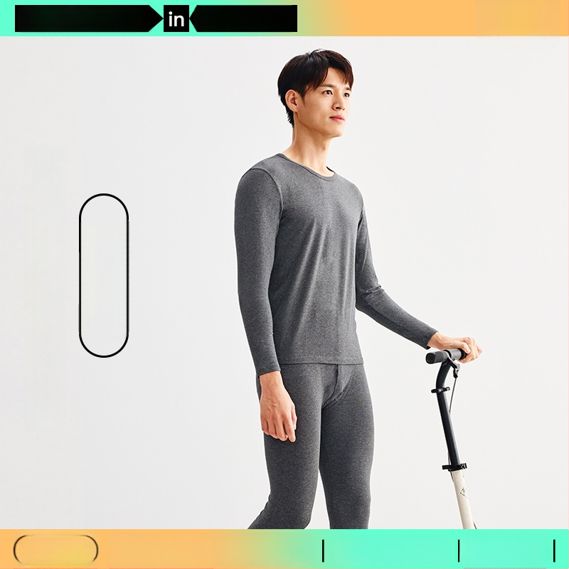 Combed Cotton terminis bazinis komplektas – antibakterinis, išlaiko šilumą, anti-pilling, apvalus kaklo iškirpimas, be siūlių, 3/4 ilgio kelnes