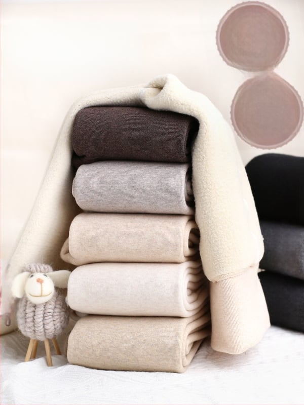 Organiskas kokvilnas legingi ar fleece iekšpusi, bieza, brīvs piegriezums, saglabā siltumu, Ziemas 2025 izlaidums