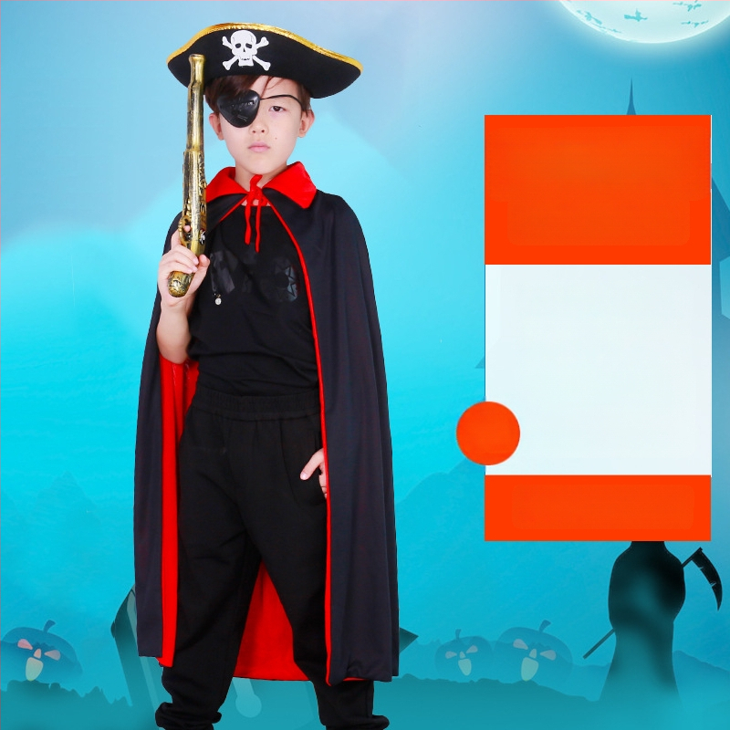 Σετ Πειρατής για το Halloween: Μάσκα ματιών, Πιστόλι, Καπέλο Πειρατή — Πολυεστέρας, Ραφή, Αξεσουάρ μακιγιάζ κοστουμιού