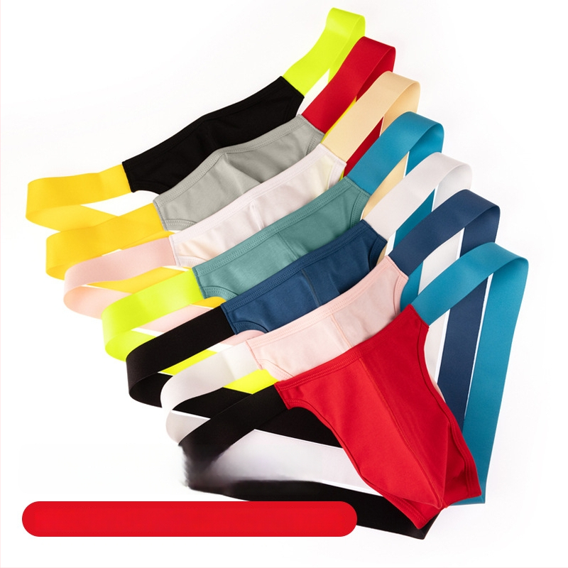 Meeste T-back puuvillane aluspesu, hingav, 3D U-kujuline tasku, madal talje