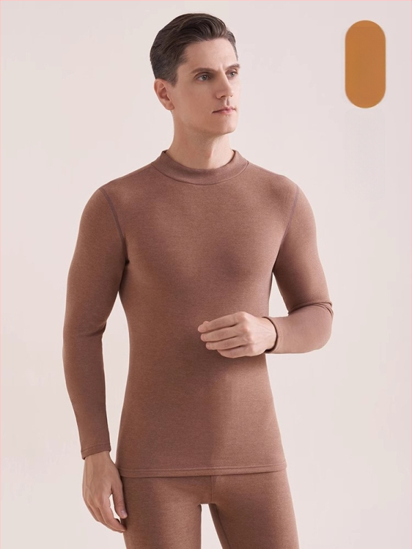 Vyrų terminis komplektas su velveto viduje, katijoninis poliesteris, storis 251-300 g/m², elastinis, ruduo-zima