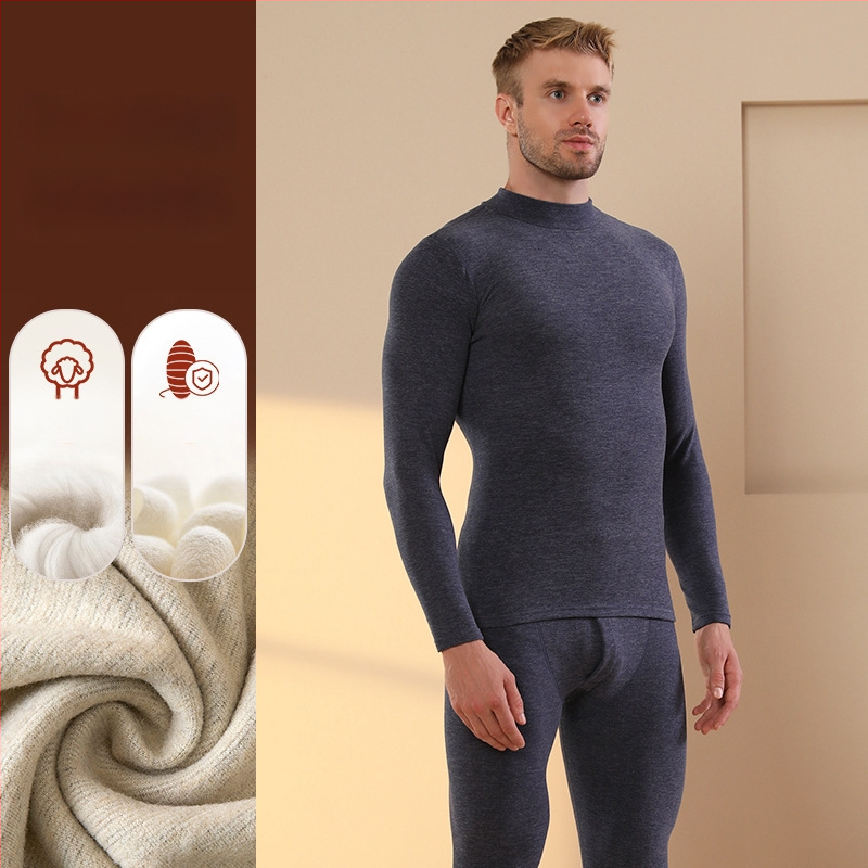 Vyrų terminis komplektas su velveto viduje, katijoninis poliesteris, storis 251-300 g/m², elastinis, ruduo-zima