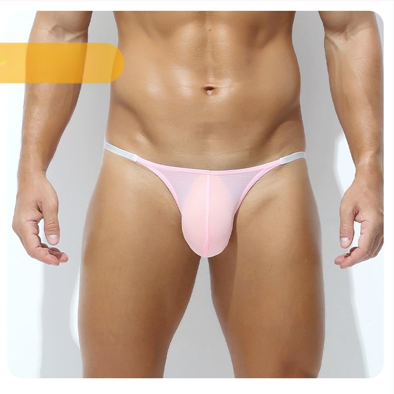 Meeste nailonist aluspüksid madala vöökoht, hingavad, triibuline või ruuduline muster