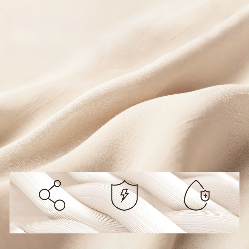 Moterų terminis pagrindinis viršus su vidutine/aukšta kakle, viskozės mišinio audinys, ilgos rankovės, vidutinis storis 181–200 g/m2