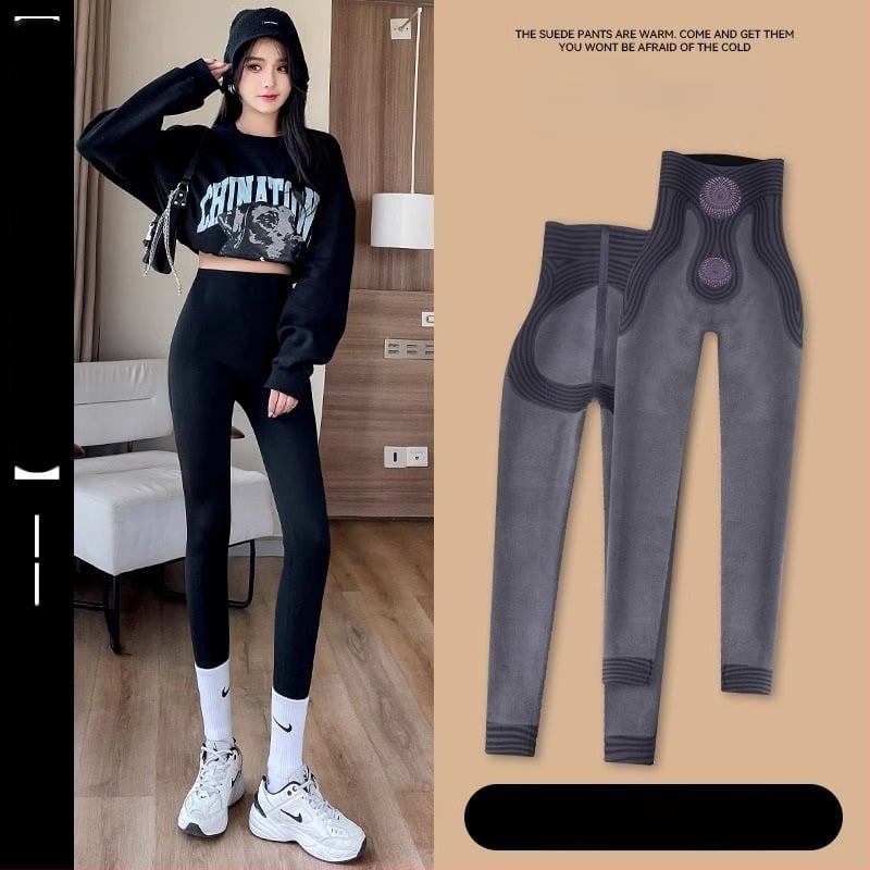 Haizivju printa legingi, Chenille audums ar spandeksu, brīvs piegriezums, rudens 2024