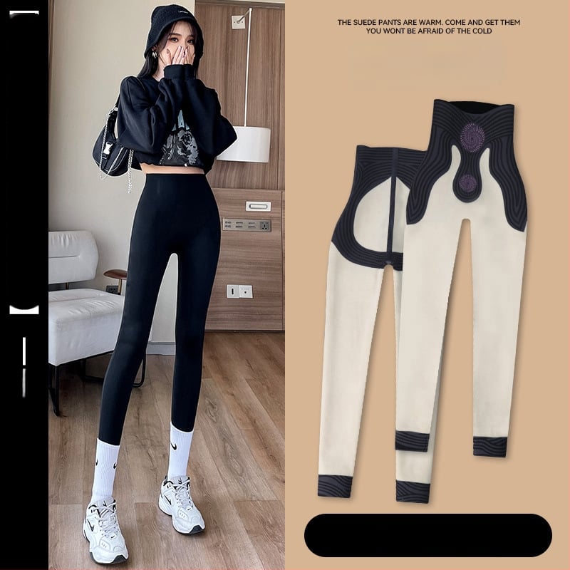 Haizivju printa legingi, Chenille audums ar spandeksu, brīvs piegriezums, rudens 2024