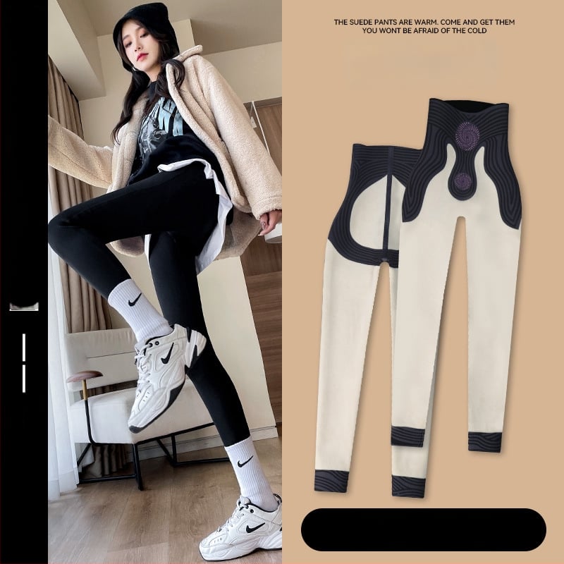 Haizivju printa legingi, Chenille audums ar spandeksu, brīvs piegriezums, rudens 2024