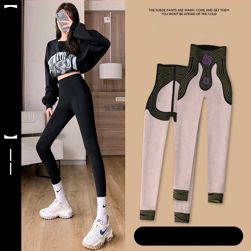 Haizivju printa legingi, Chenille audums ar spandeksu, brīvs piegriezums, rudens 2024