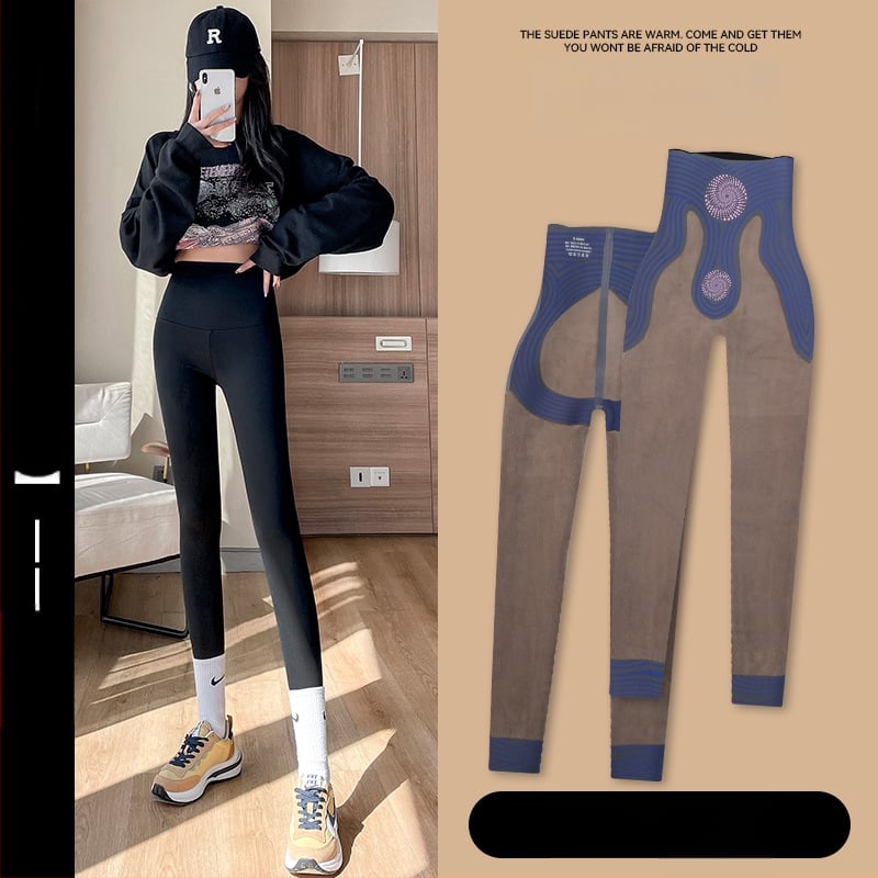 Haizivju printa legingi, Chenille audums ar spandeksu, brīvs piegriezums, rudens 2024