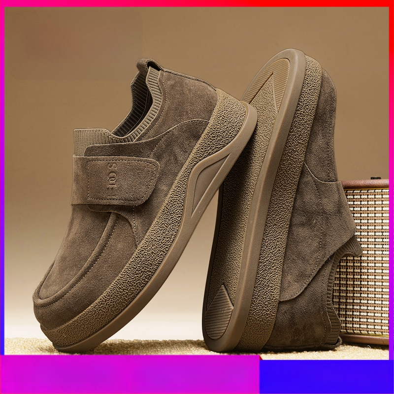 Vyriski loaferiai su PU viršutine dalimi, guma padas, Velcro užsegimas, smailus pirštas