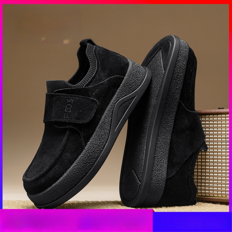 Vyriski loaferiai su PU viršutine dalimi, guma padas, Velcro užsegimas, smailus pirštas