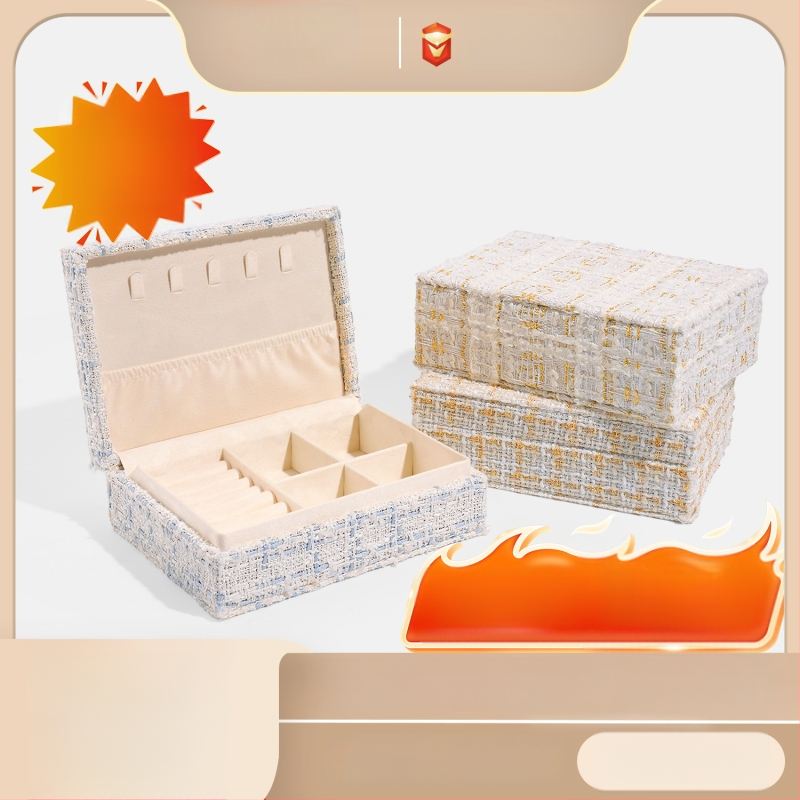 Premium auduma juvelierizstrādājumu uzglabāšanas kastīte auskarām, gredzeniem, kaklarotām un rokassprādzēm — Materiāls: audums; Lietojums: juvelierizstrādājumu iepakojums; Iepakojuma veids: iepakošanas kārba; Iepakojuma līmenis: mazumtirdzniecības iepakoju