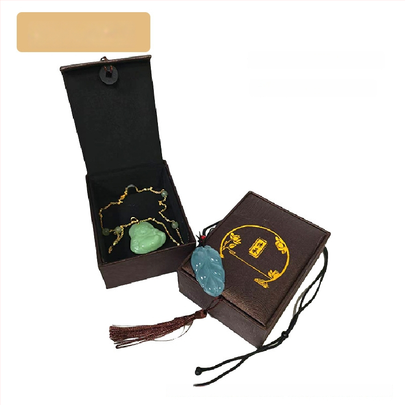 Pendentes kaste - auduma materiāls, juvelierizstrādājumu iepakojuma kastīte, piemērota kaklarotai/pendantam, zīmols Fuxing