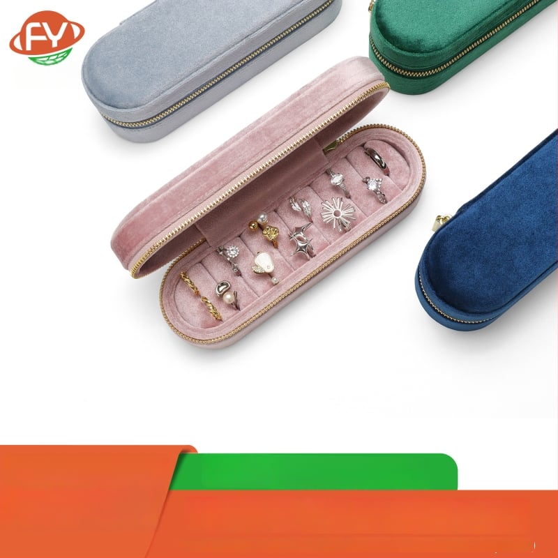 Swan velūra juvelieru uzglabāšanas kastīte – pārnēsājama ceļojumu kārba, velūrs, juvelieru organizētājs