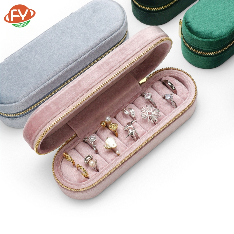 Swan velūra juvelieru uzglabāšanas kastīte – pārnēsājama ceļojumu kārba, velūrs, juvelieru organizētājs
