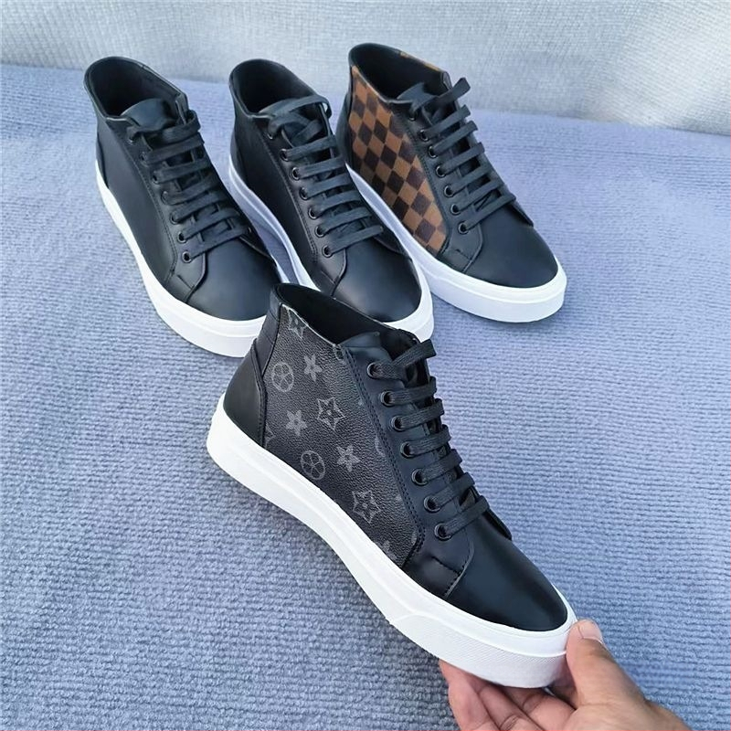 Мъжки лофери с микрофибърна кожа, квилтирана дебела подметка, вътрешност от изкуствен пух, шнуровка, зимни обувки