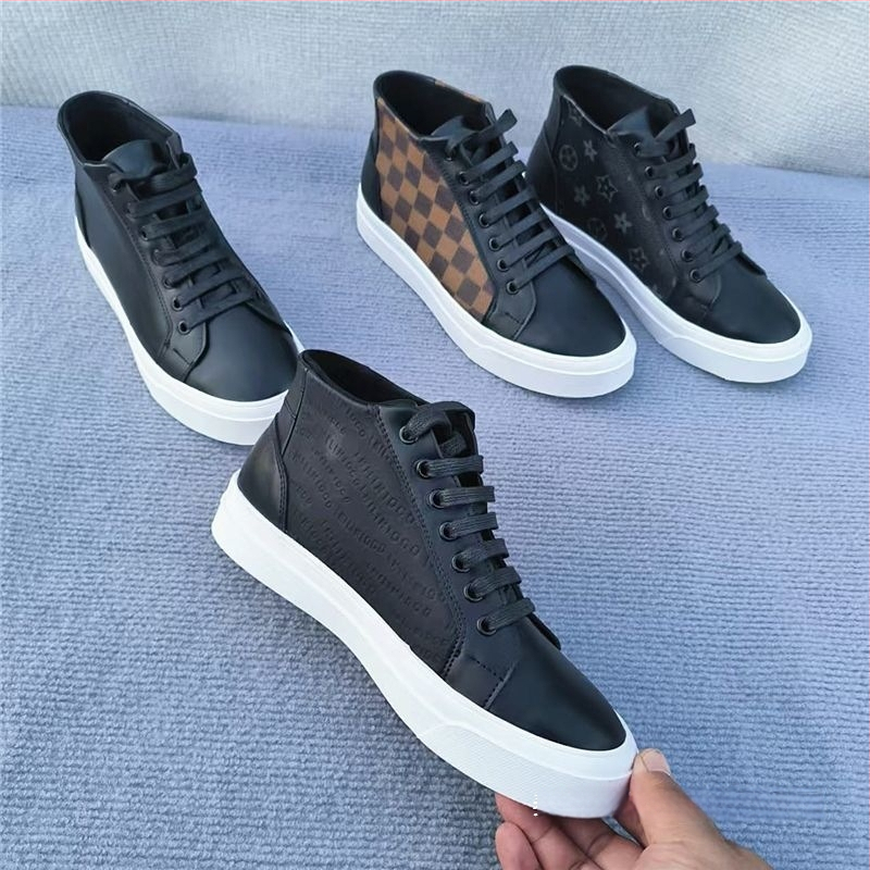 Мъжки лофери с микрофибърна кожа, квилтирана дебела подметка, вътрешност от изкуствен пух, шнуровка, зимни обувки