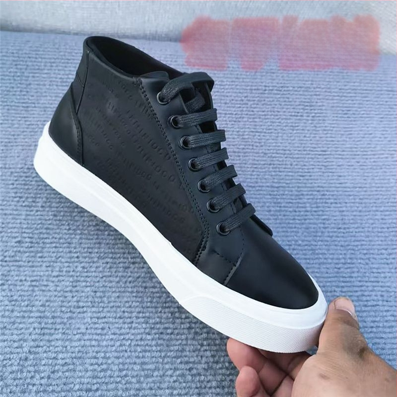 Мъжки лофери с микрофибърна кожа, квилтирана дебела подметка, вътрешност от изкуствен пух, шнуровка, зимни обувки