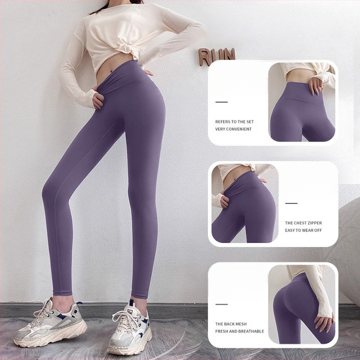 Naiste tihedad fitnesspüksid – Ühtne muster, Polüesteri segu (82,5% polüester), Vooder polüester; Sobib jooksmisele, treeningutele ja rattasõidule