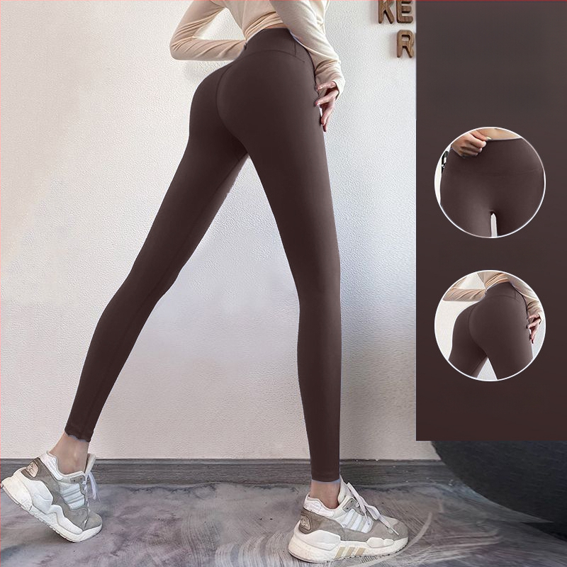 Naiste tihedad fitnesspüksid – Ühtne muster, Polüesteri segu (82,5% polüester), Vooder polüester; Sobib jooksmisele, treeningutele ja rattasõidule