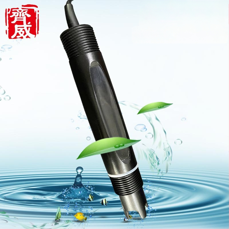 Индустриален онлайн pH измервател с PH композитен електрод, диапазон 0.0–14.0 pH, точност 0.1 pH, температурна компенсация 0–100°C, работна температура 0–60°C