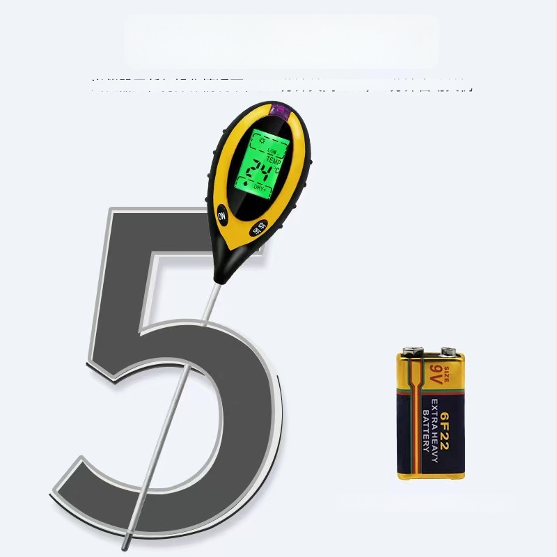 4-u-1 tester za tlo: pH, svjetlost, temperatura i vlaga