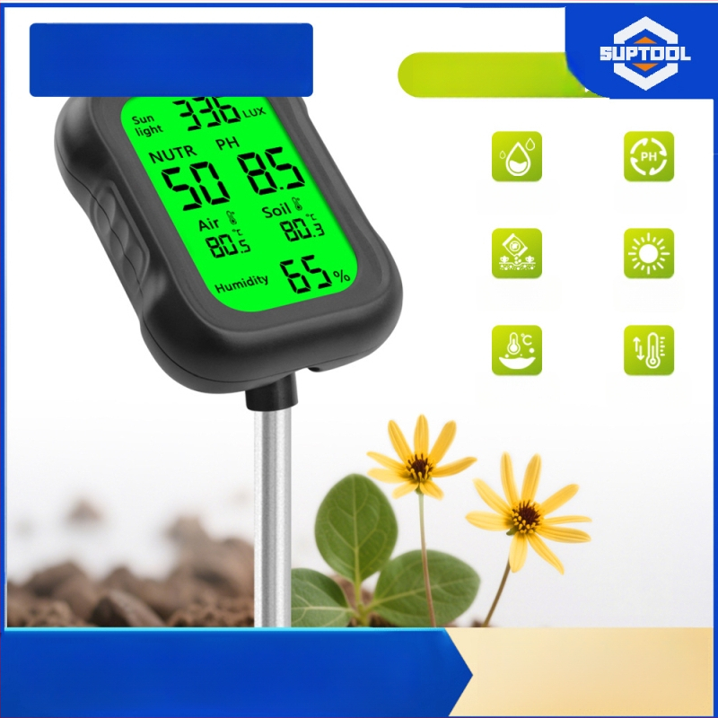 Zemljišni tester 4 u 1: temperatura, vlaga tla i pH za poljoprivredu