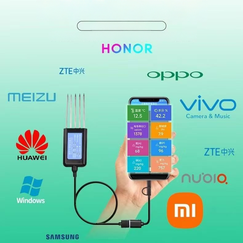 Bing Sheng BSK-TR3.0-100 3-u-1 tester vlage tla, temperature i vodljivosti s pH mjeračem