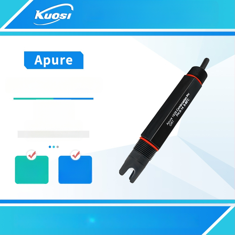 Портативен pH електрод за измерване с GRT1020, BNC или Y-образен конектор, диапазон 0-14 pH, точност 0.0001 pH, температурна компенсация 0-80°C