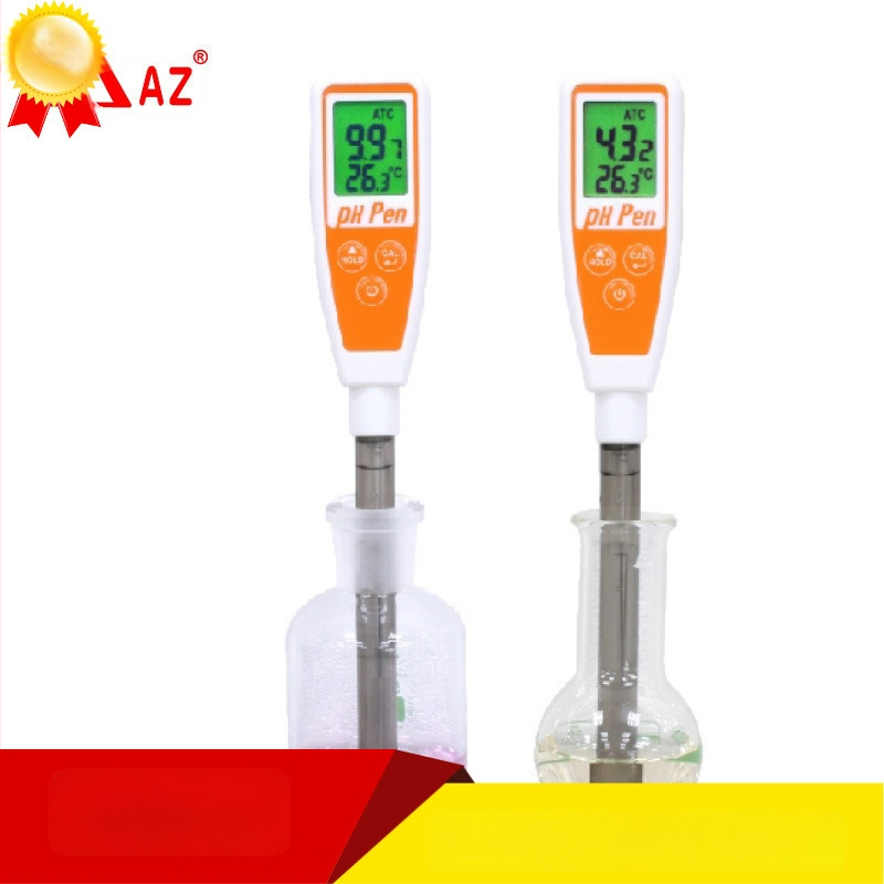 pH тестер AZ8692, ръчен писалков тип за водна среда, обхват 0.00–14.0 pH, точност ±0.1, работна температура 0–60°C