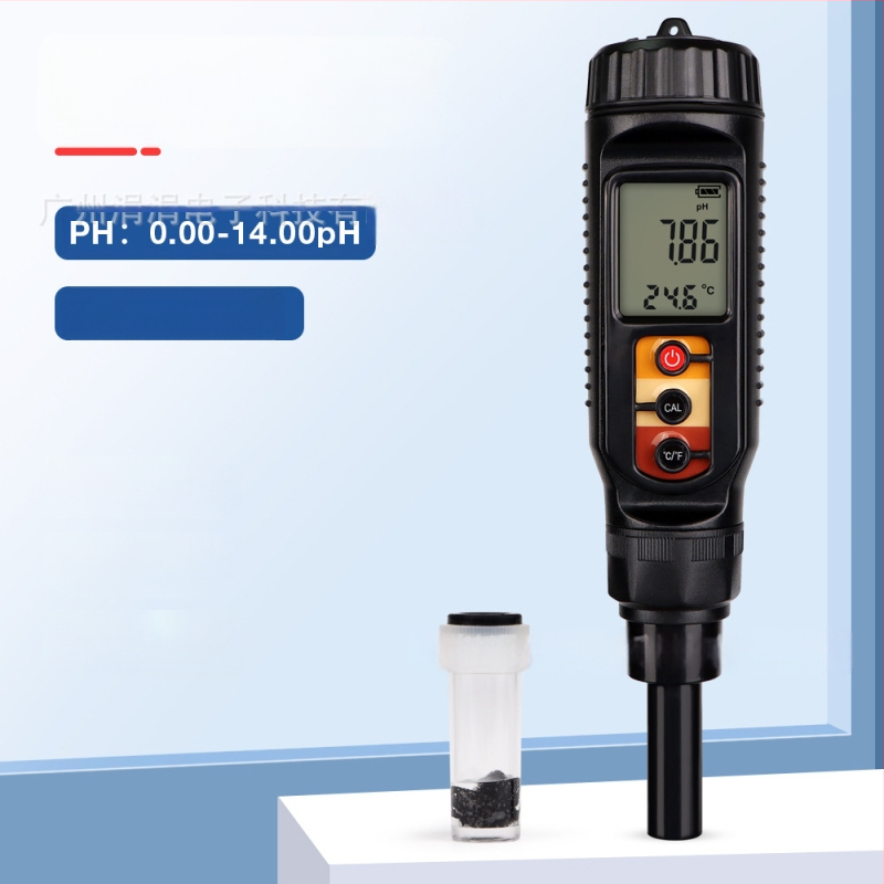 Портативен плосък pH измервател за тесто и почва — обхват 0–14 pH, точност 0.01 pH, температура 0–50 °C, модел PH875, марка Trickle
